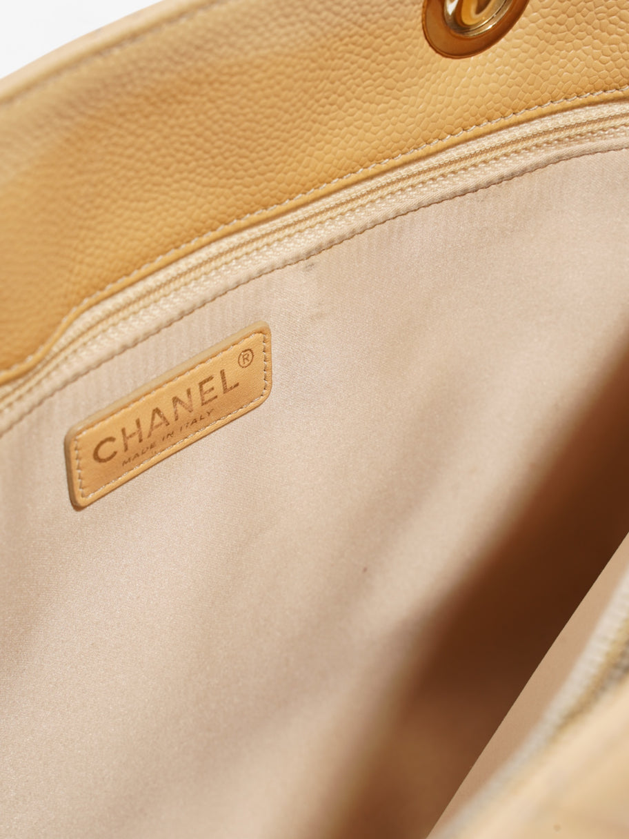 Chanel Grand Shopping Tote Neutral Caviar Leather Image 12