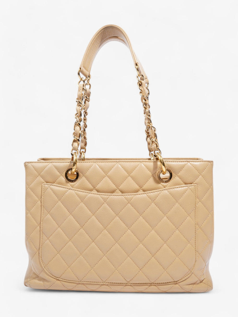 Chanel Grand Shopping Tote Neutral Caviar Leather Image 4