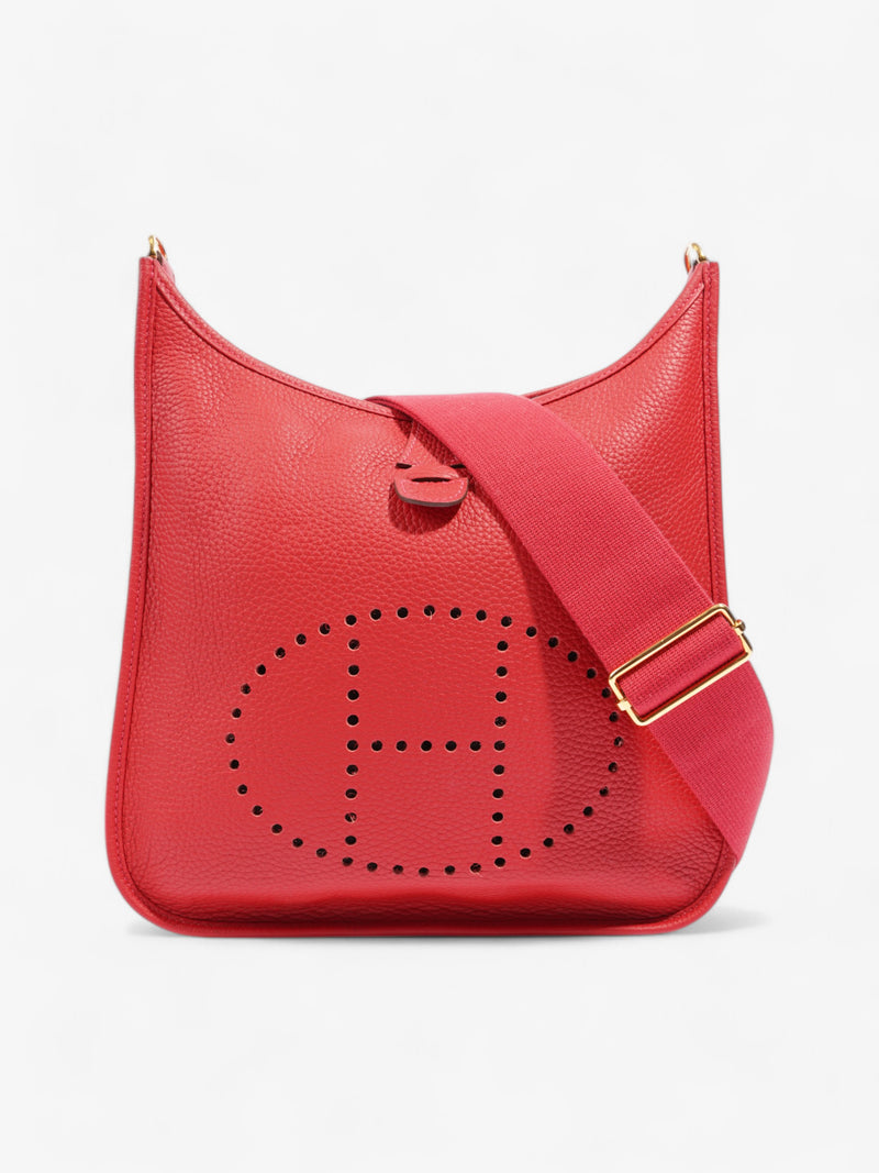  Hermes Evelyne III Red Clemence Leather 29