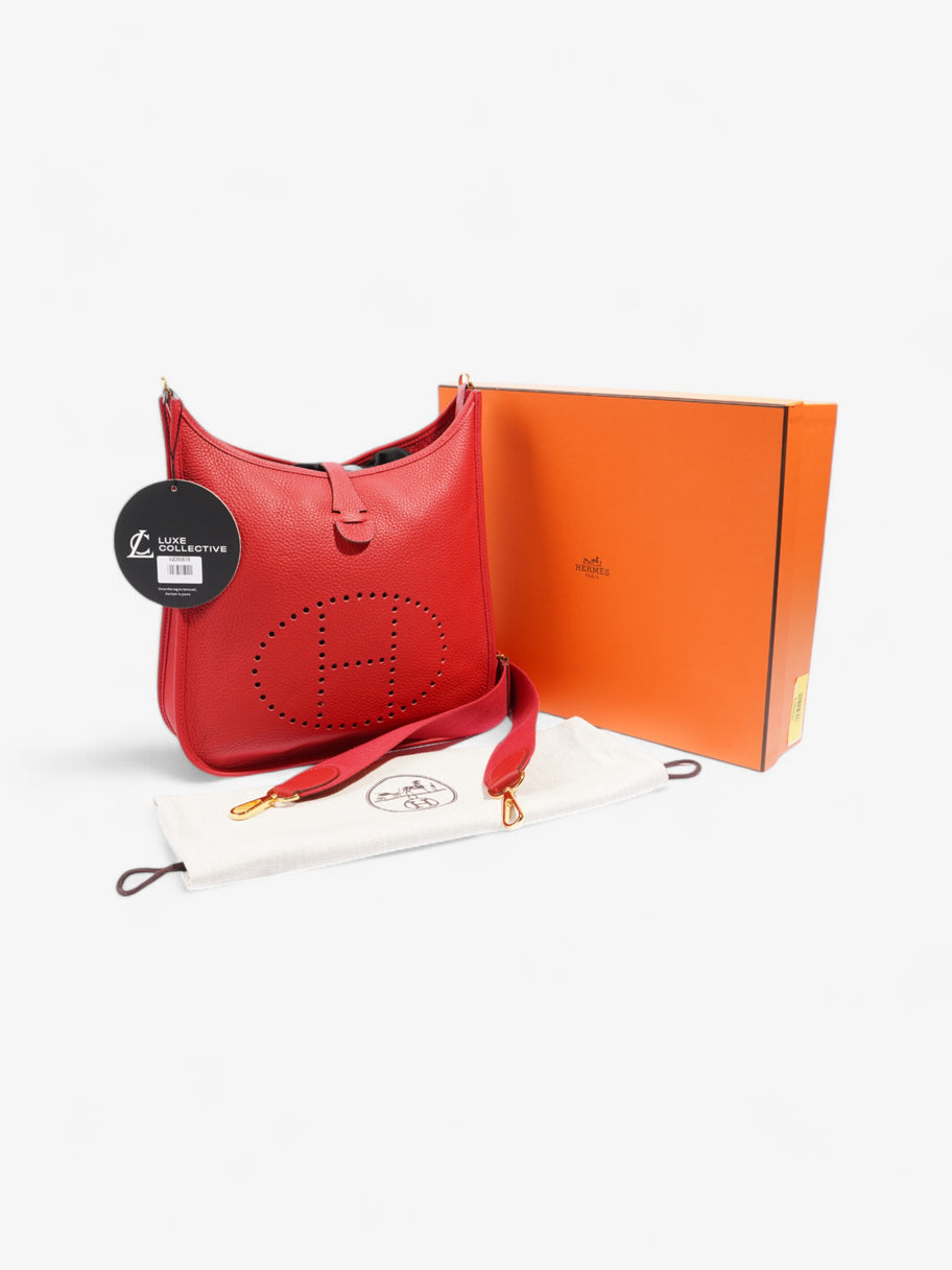 Hermes Evelyne III Red Clemence Leather 29 Image 9