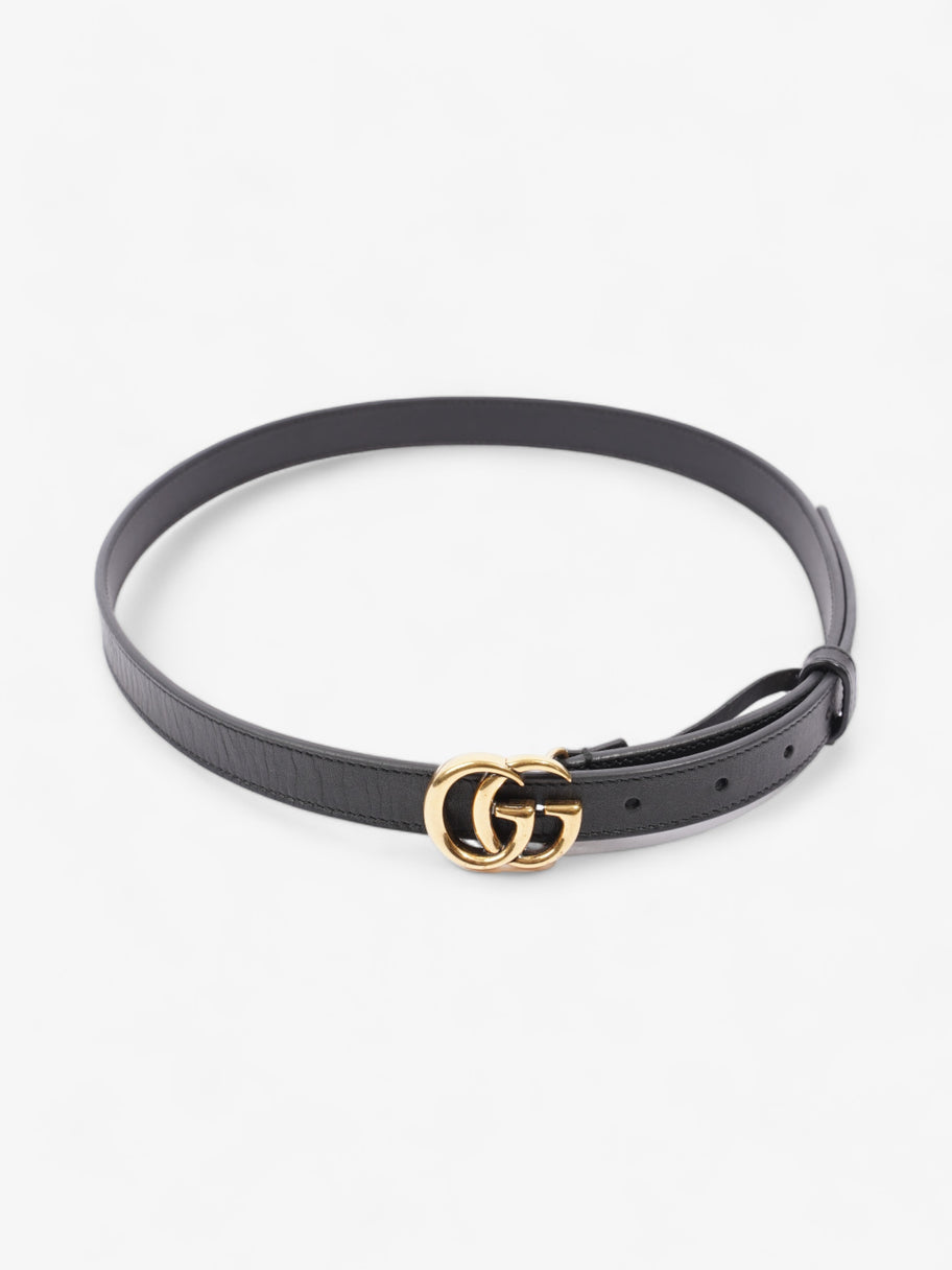 Gucci GG Marmont Thin Belt Black Leather 85cm 34