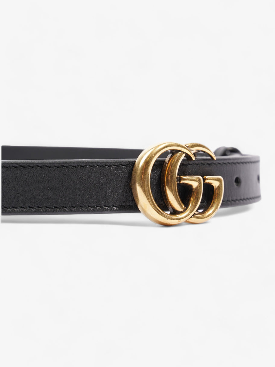 Gucci GG Marmont Thin Belt Black Leather 85cm 34