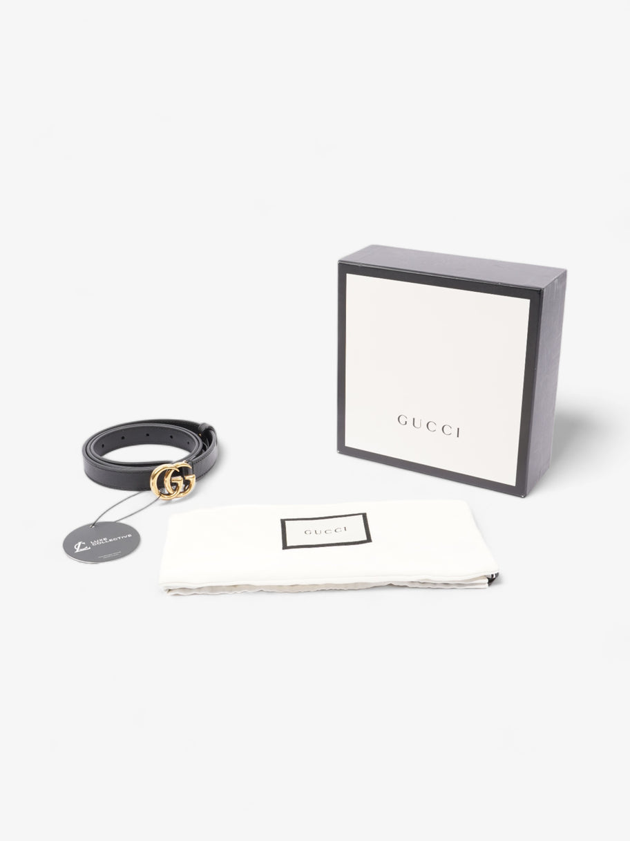 Gucci GG Marmont Thin Belt Black Leather 85cm 34