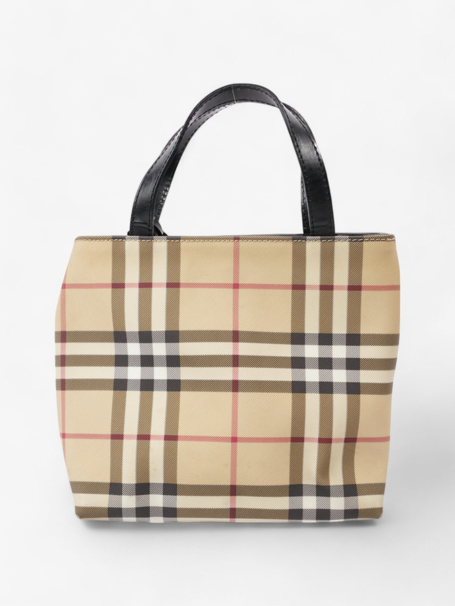 Burberry London Tote Nova Check / Black Canvas Mini Image 4