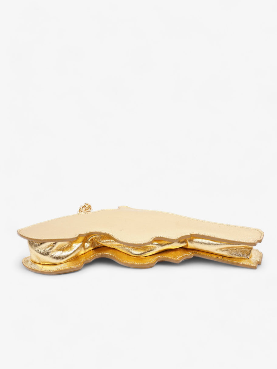 Saint Laurent Pistol Clutch Gold Leather Image 3