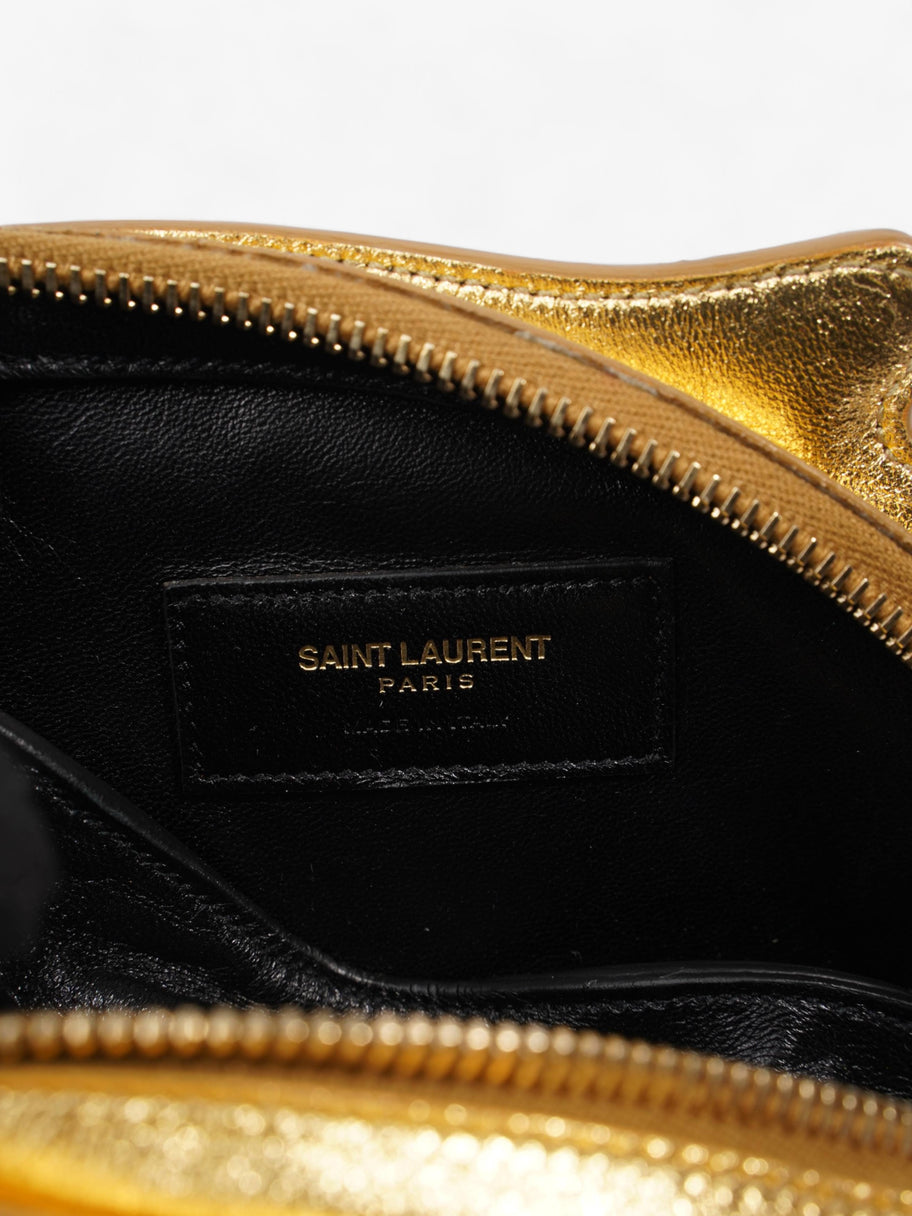 Saint Laurent Pistol Clutch Gold Leather Image 6