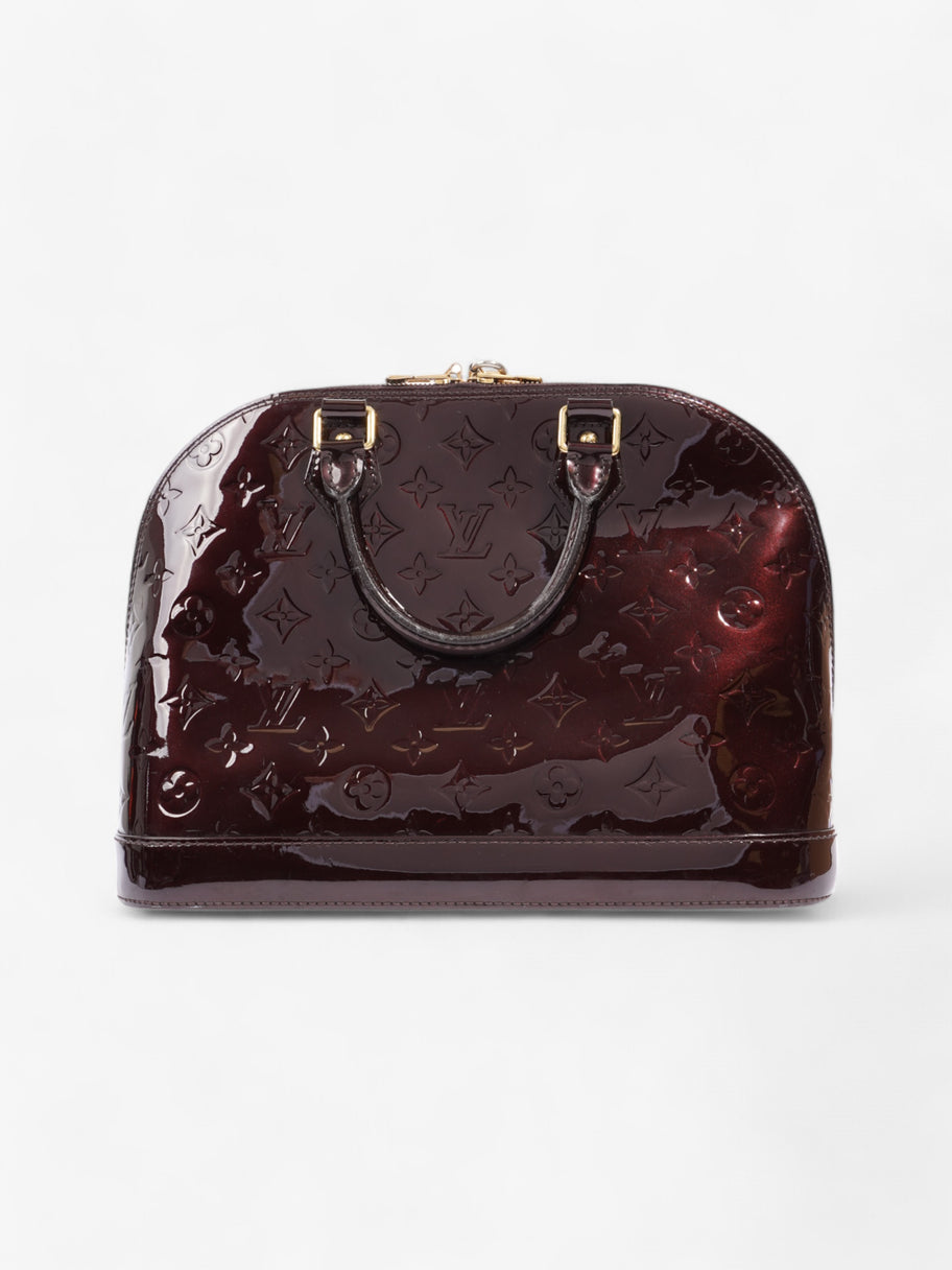 Louis Vuitton Alma Monogram Vernis / Amarante Vernis Leather PM Image 4