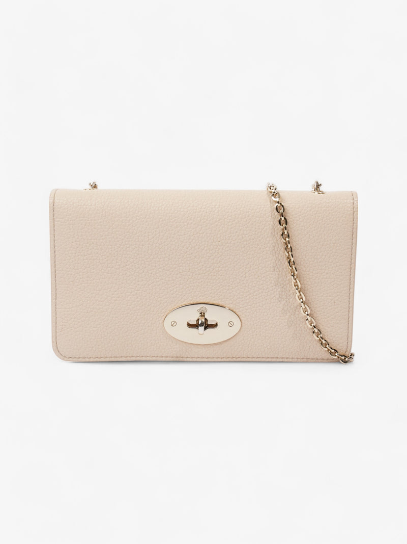  Mulberry Bayswater Clutch Wallet White Beige Grained Leather