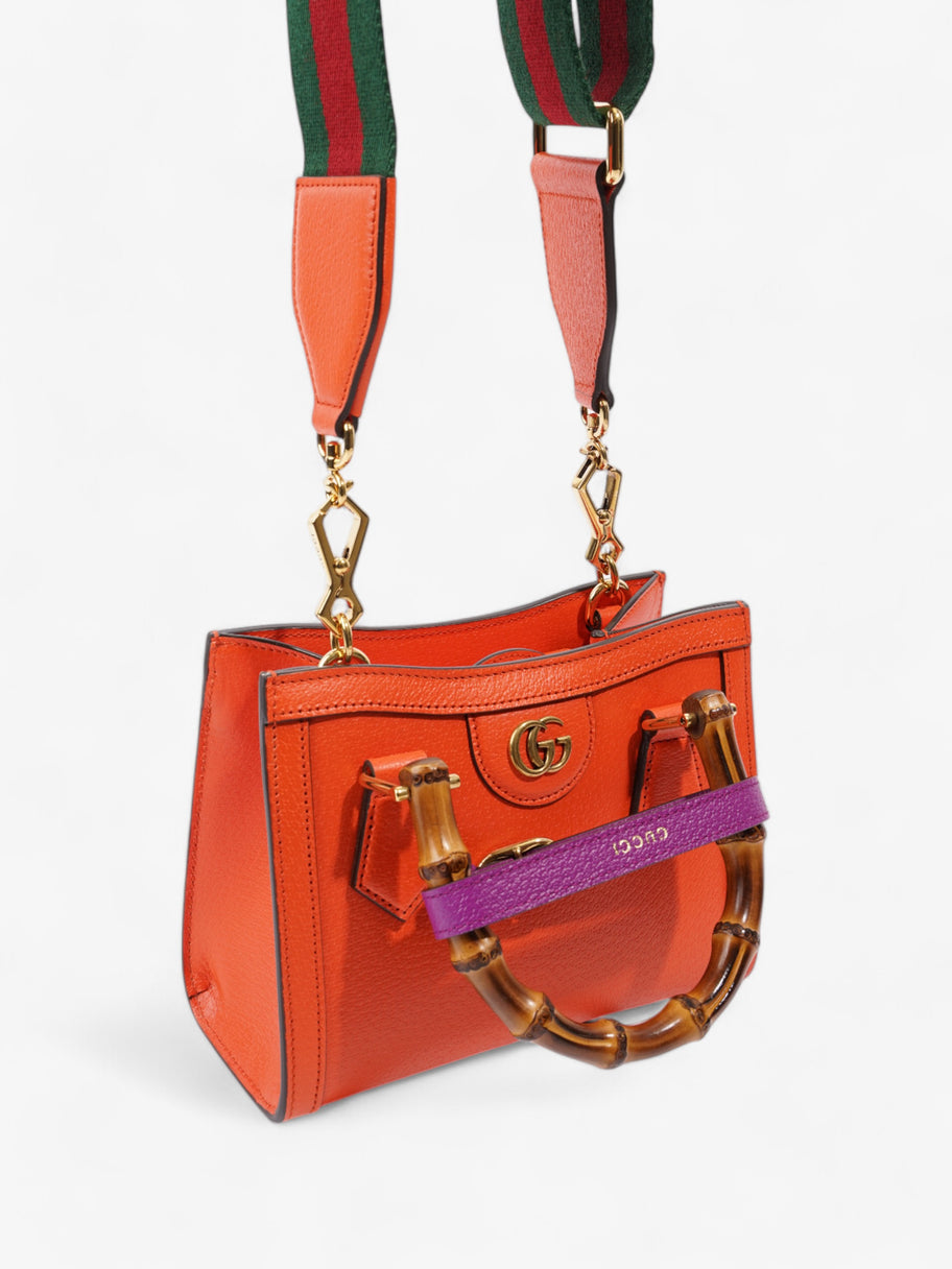 Gucci Diana Tote Orange Leather Mini Image 7