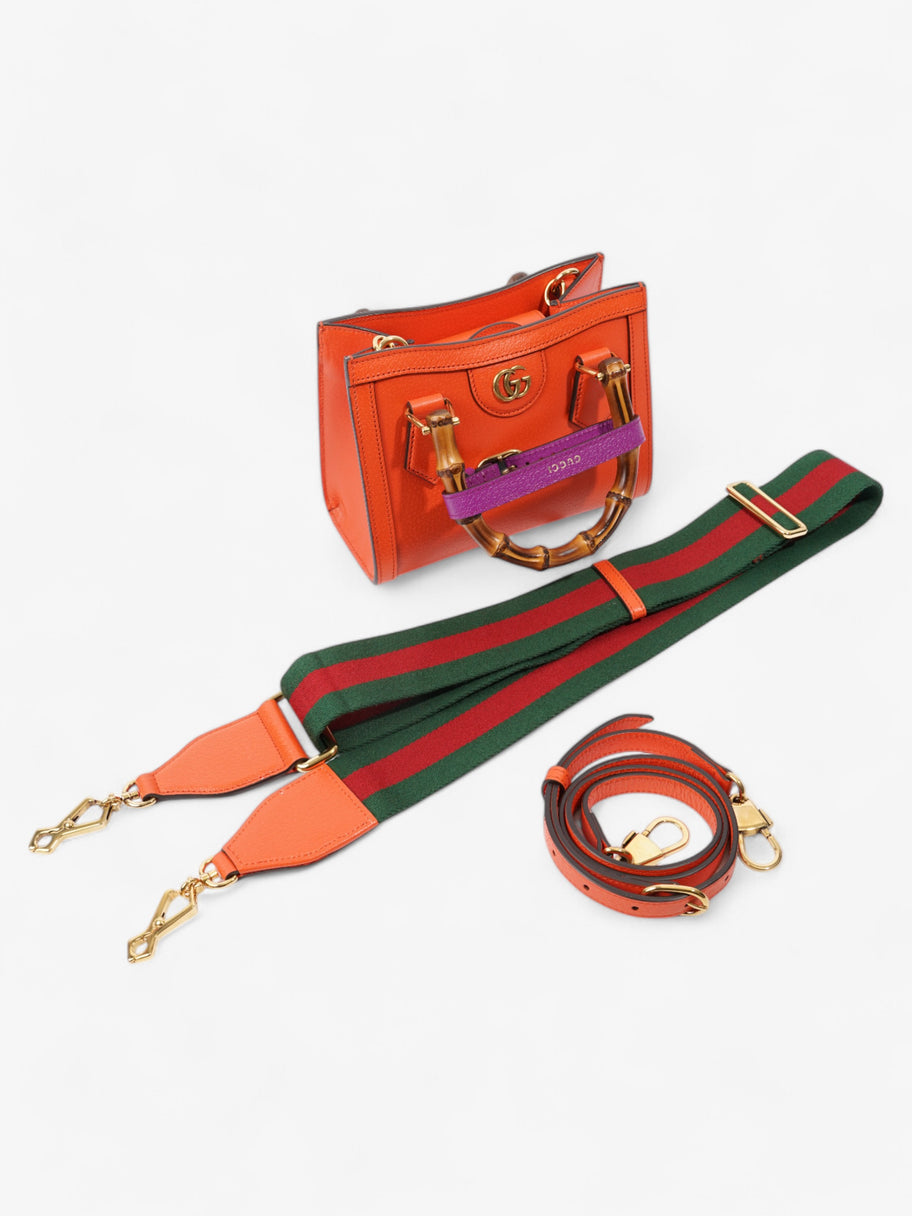 Gucci Diana Tote Orange Leather Mini Image 8