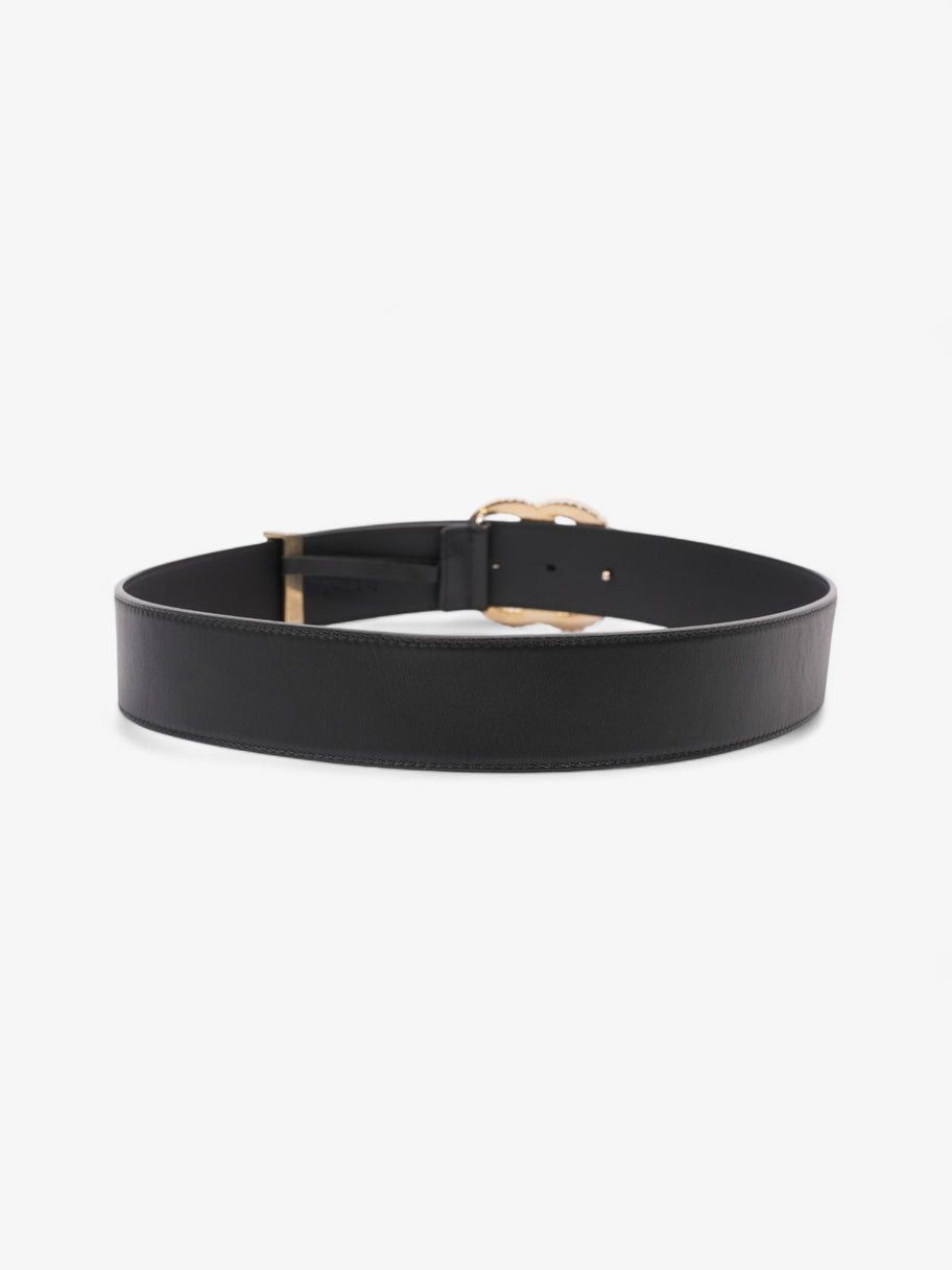 Gucci Double G Belt Black / Gold Leather 80cm / 32