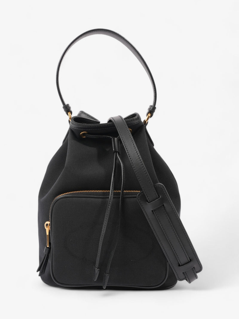  Prada Duet Bucket Bag Black Canvas