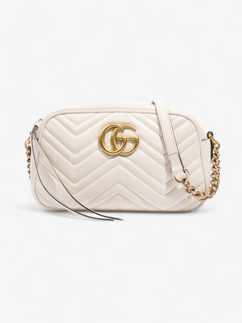  Gucci Marmont  White Matelasse Leather Small