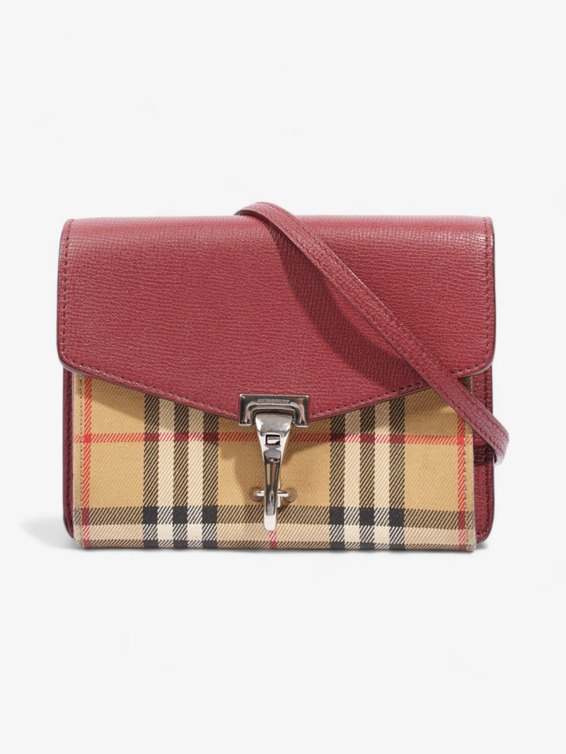  Burberry Macken Vintage Check / Burgundy Leather