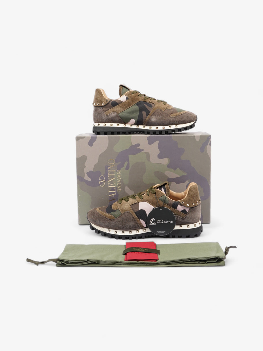 Valentino Rockstud Runner Khaki Camo Suede EU 36 UK 3 Image 10