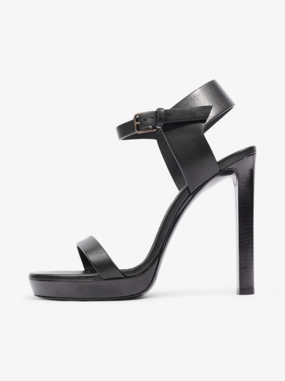 Saint Laurent Ankle Strap Heels 120 Black Leather EU 39 UK 6 Image 5