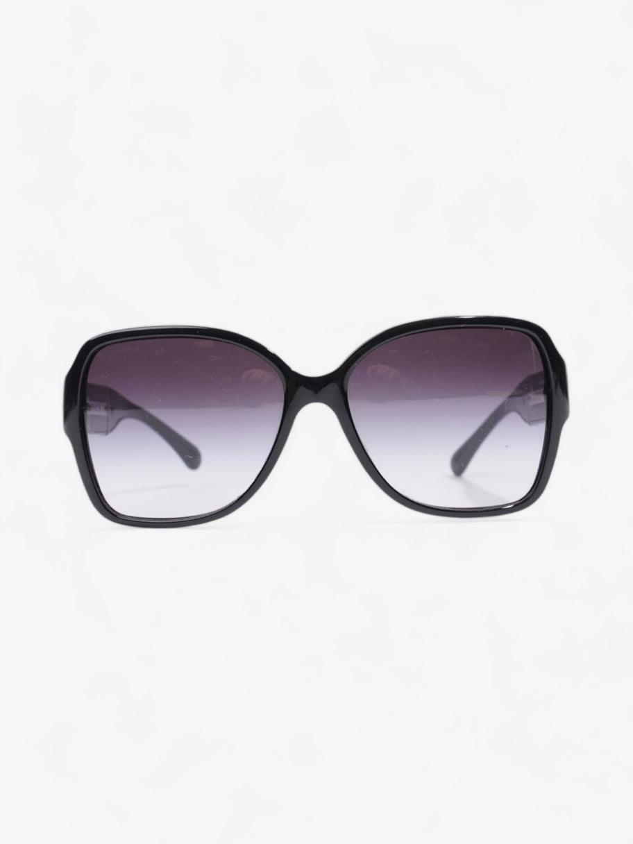 Chanel CC Sunglasses Black Acetate 135mm Image 1