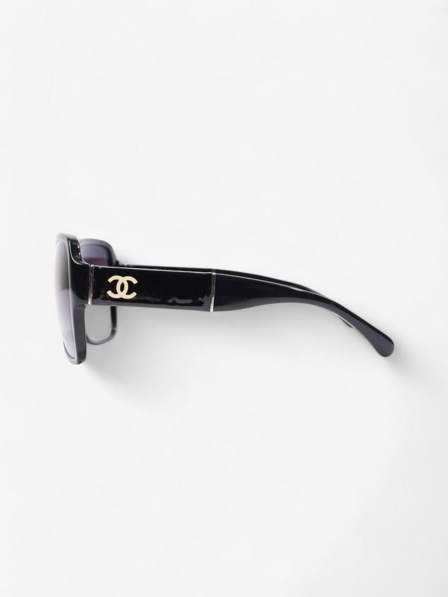 Chanel CC Sunglasses Black Acetate 135mm Image 2