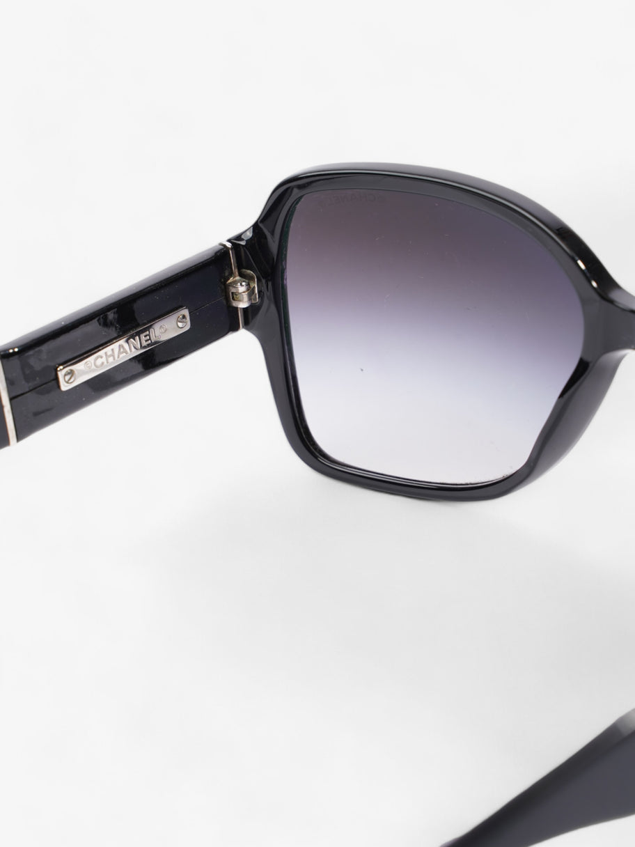 Chanel CC Sunglasses Black Acetate 135mm Image 5