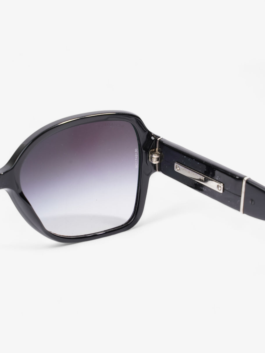 Chanel CC Sunglasses Black Acetate 135mm Image 6