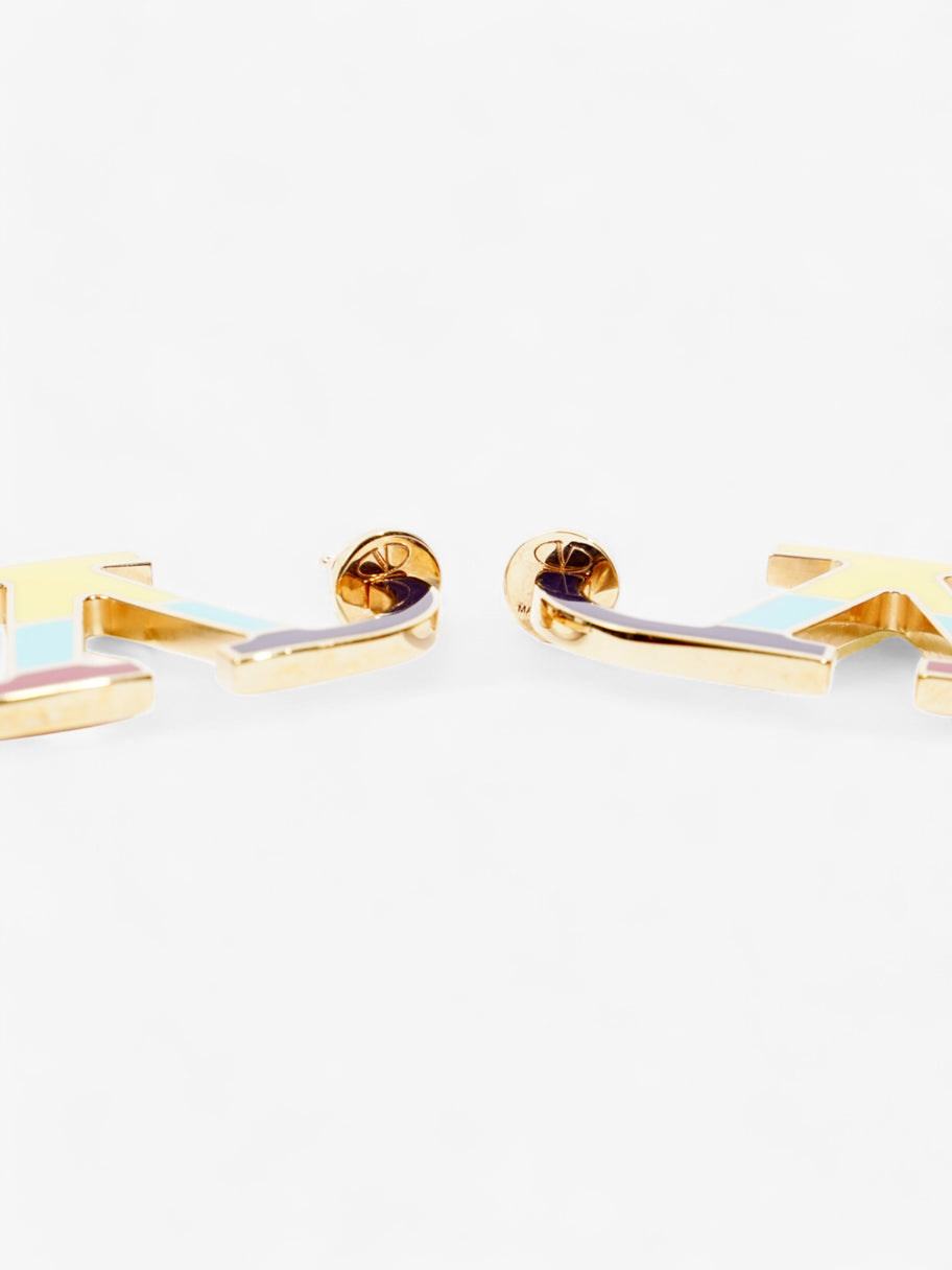 Valentino V Logo Earrings Gold / Multicoloured Base Metal Image 5