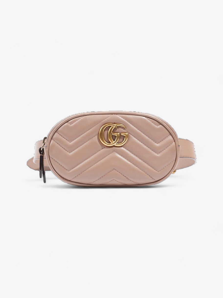 Gucci GG Marmont Belt Bag Porcelain Rose Matelasse Leather Image 1