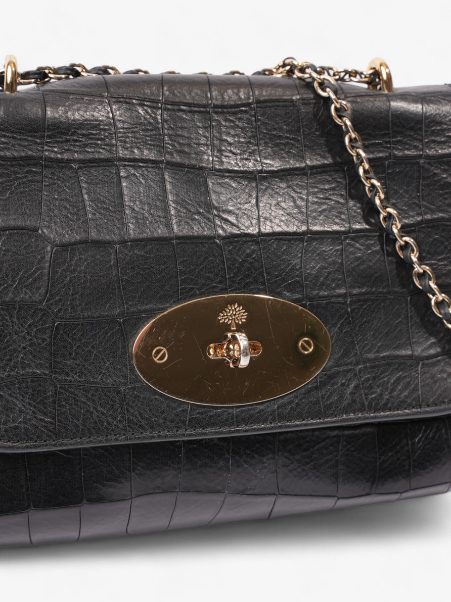 Mulberry Lily Black Embossed Leather Small Image 9