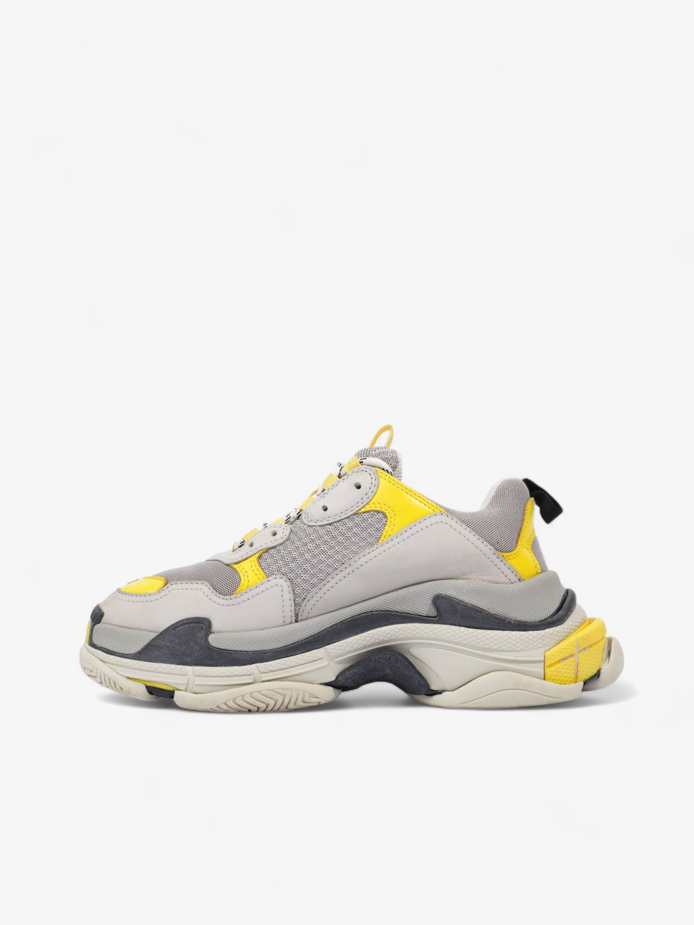 Balenciaga triple s yellow hot sale grey