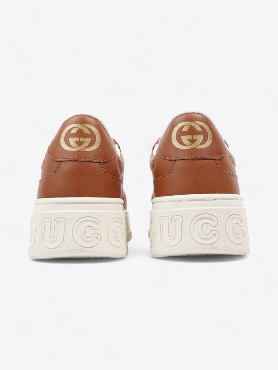 Gucci Chunky GG Embossed Sneakers Brown / White Leather EU 41.5 UK 7.5 Image 6