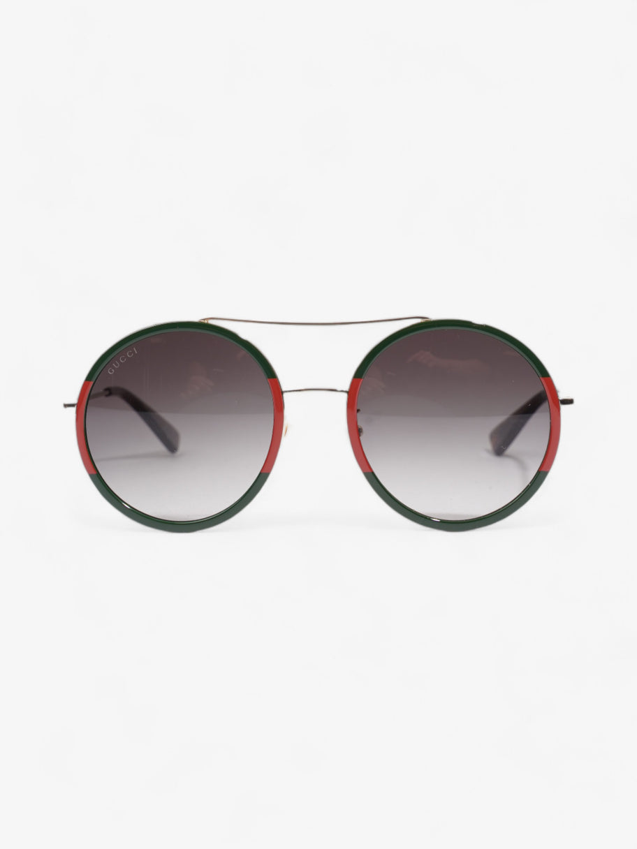 Gucci Round Sunglasses Green / Red Base Metal 140mm Image 1