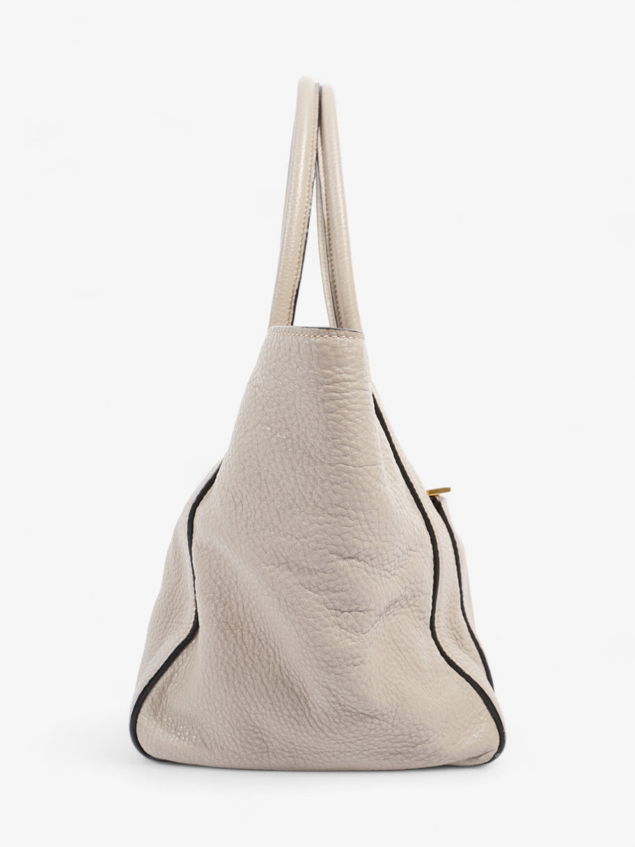 Prada Shopping Tote Grey Leather Image 5