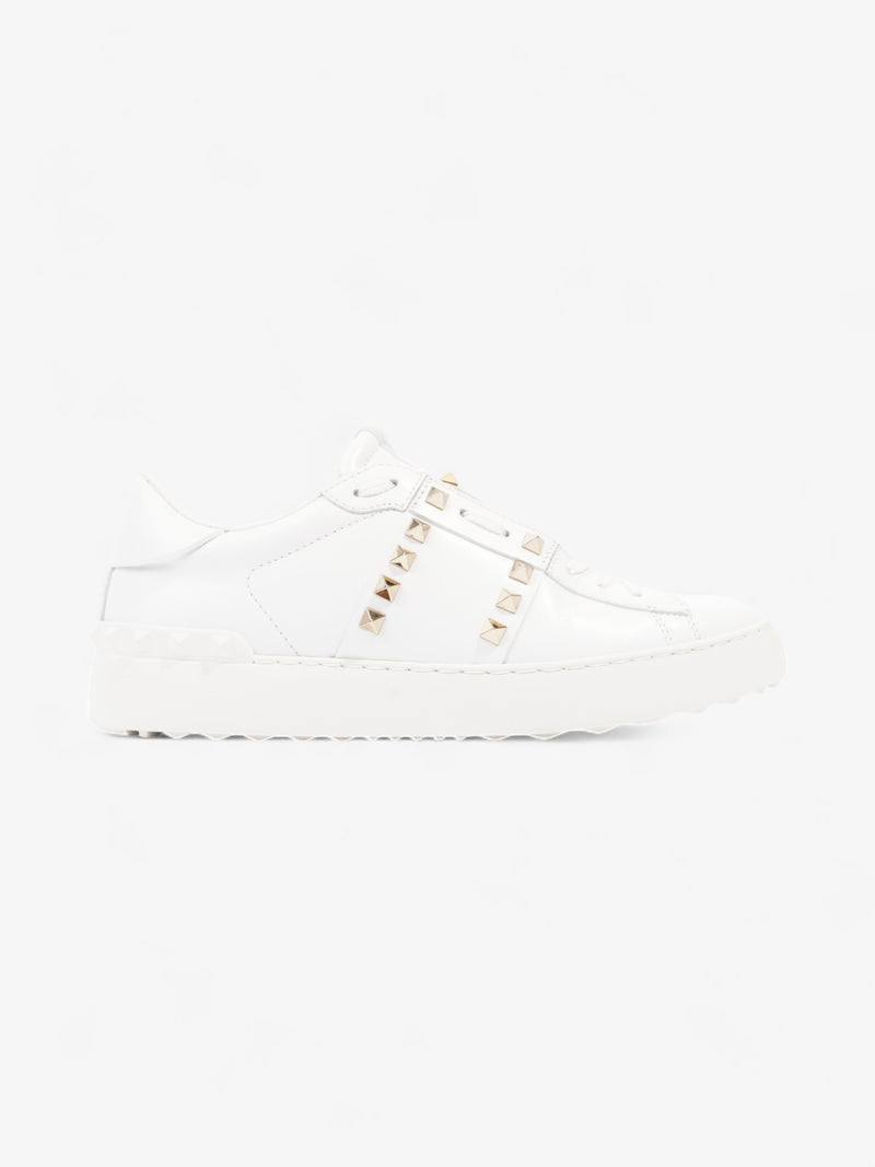  Valentino Rockstud Untitled White / Gold Leather EU 39 UK 6