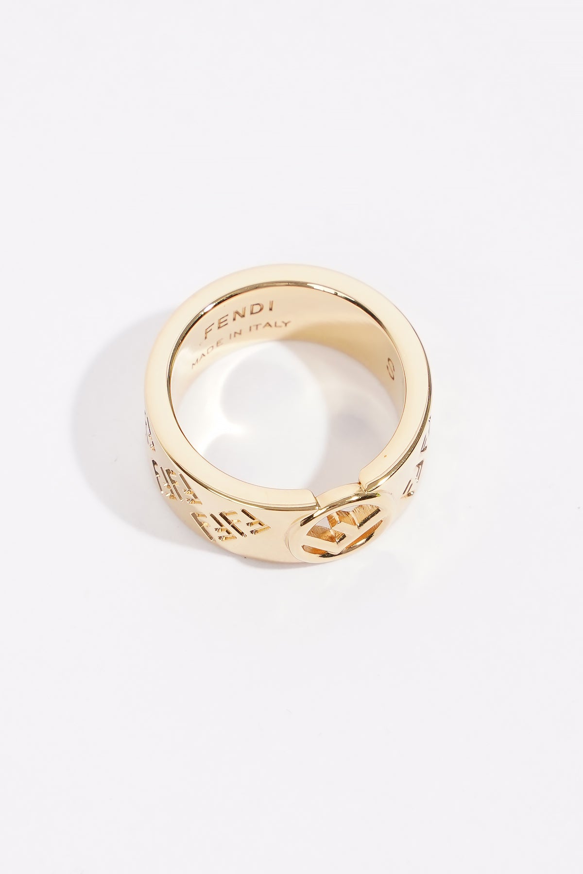 F is Fendi Ring - Gold-coloured metal ring | Fendi