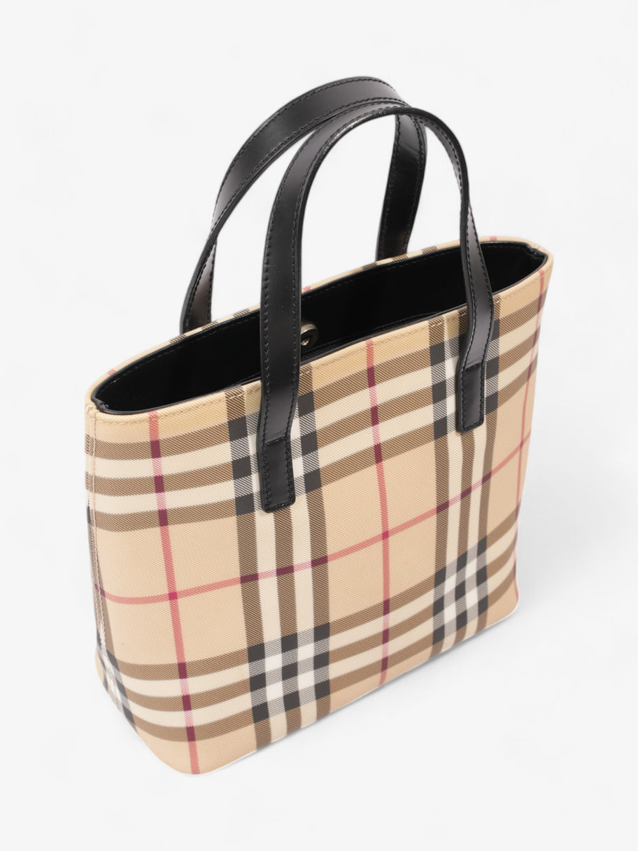 Burberry London Tote Nova Check Canvas Image 7