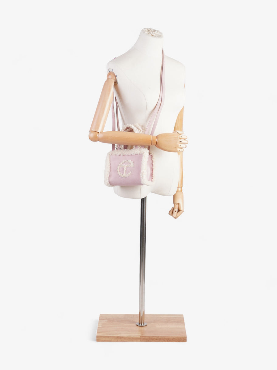 Telfar Ugg x Telfar Shopping Tote Pink / White Suede Small Image 2