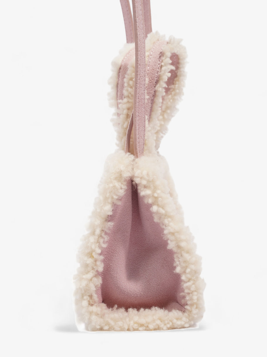 Telfar Ugg x Telfar Shopping Tote Pink / White Suede Small Image 3