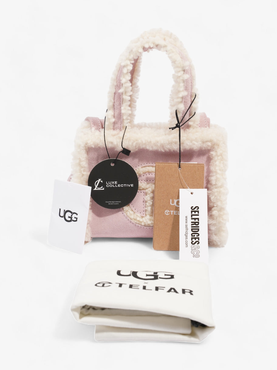 Telfar Ugg x Telfar Shopping Tote Pink / White Suede Small Image 10