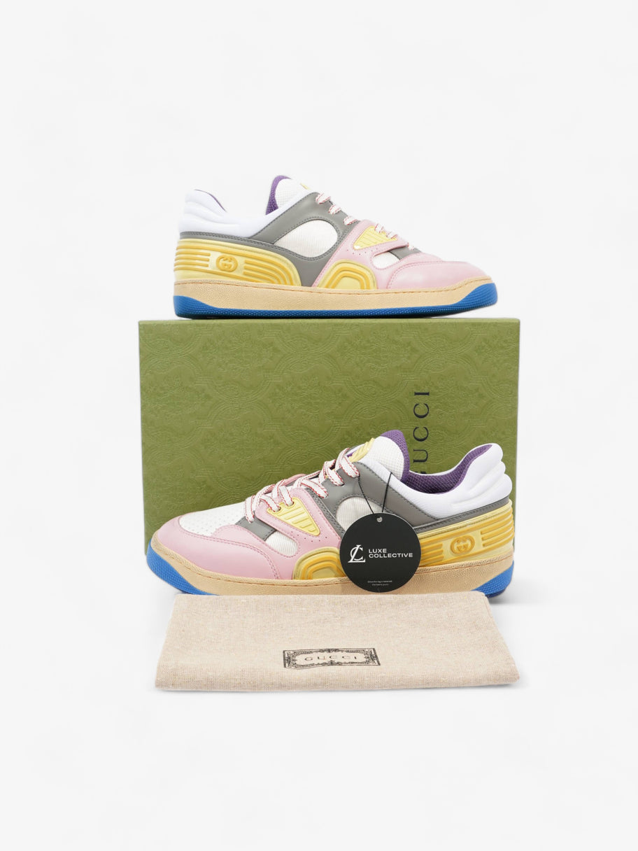 Basket Low-top Sneakers White / Pink / Yellow Leather EU 39.5 UK 6.5 Image 9