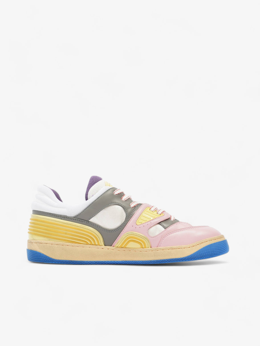 Basket Low-top Sneakers White / Pink / Yellow Leather EU 39.5 UK 6.5 Image 4