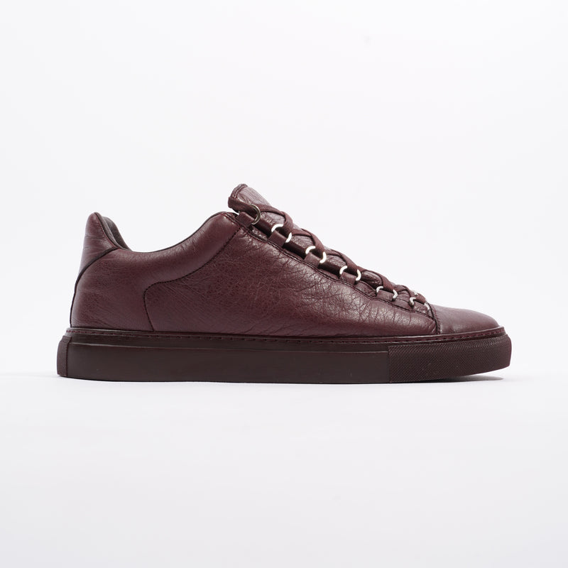  Balenciaga Arena Low-top Maroon Leather EU 43 UK 9