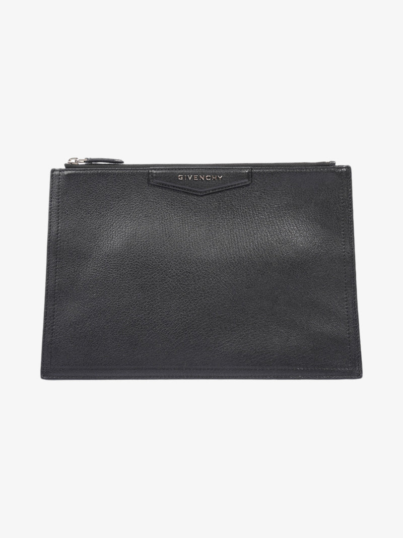  Givenchy Antigona Clutch Black Grained Leather Medium