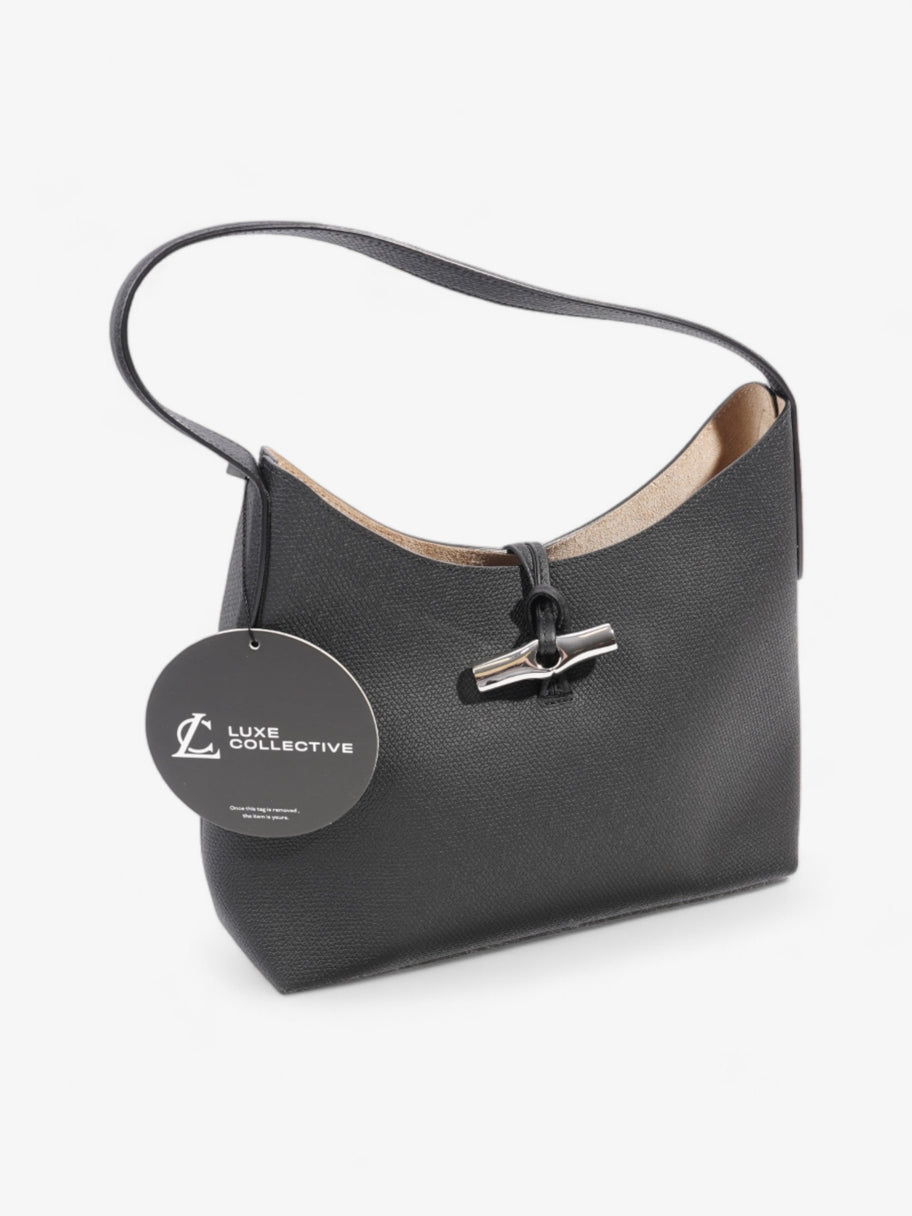 Longchamp Roseau Black Calfskin Leather Medium Image 9