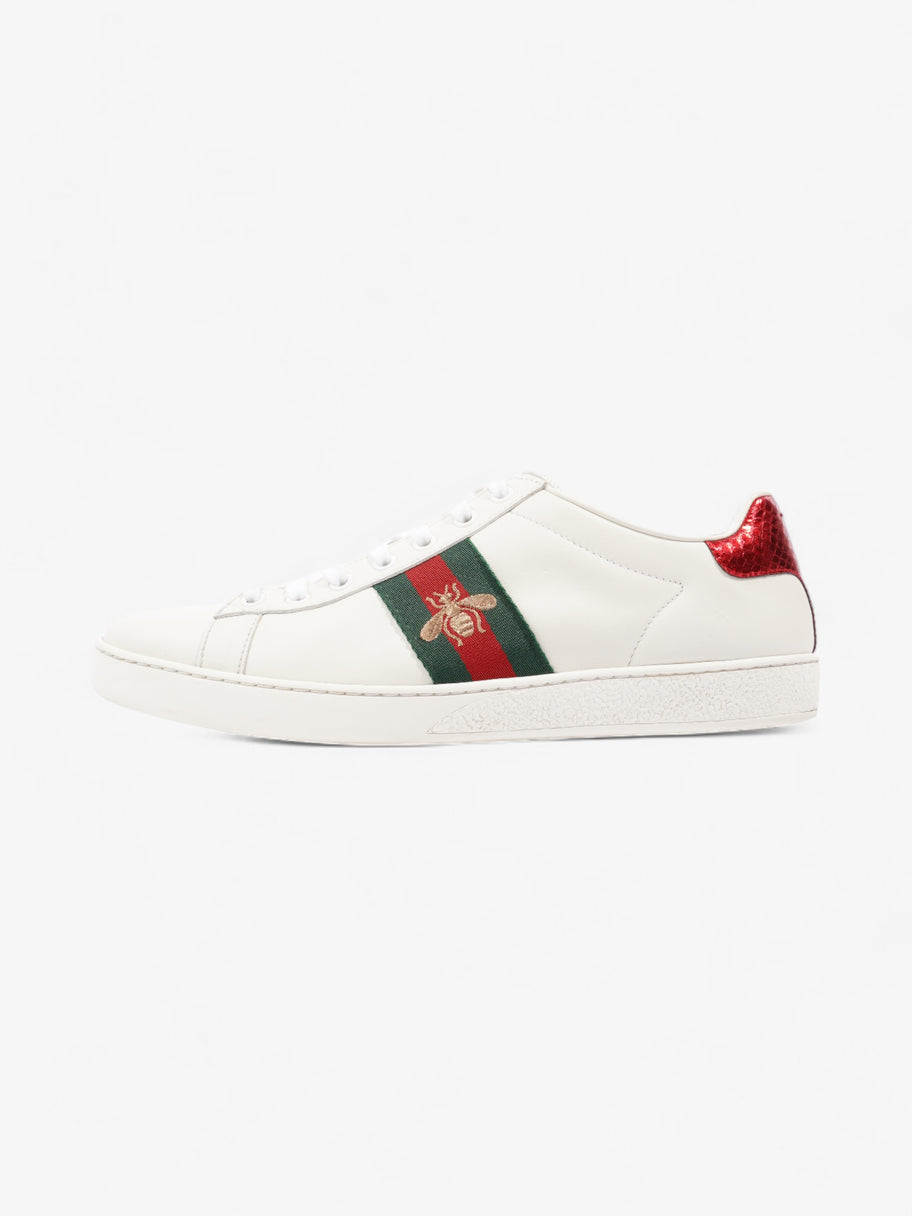 Gucci Ace Embroidered Bee White / Red / Green Leather EU 40 UK 7 Image 5