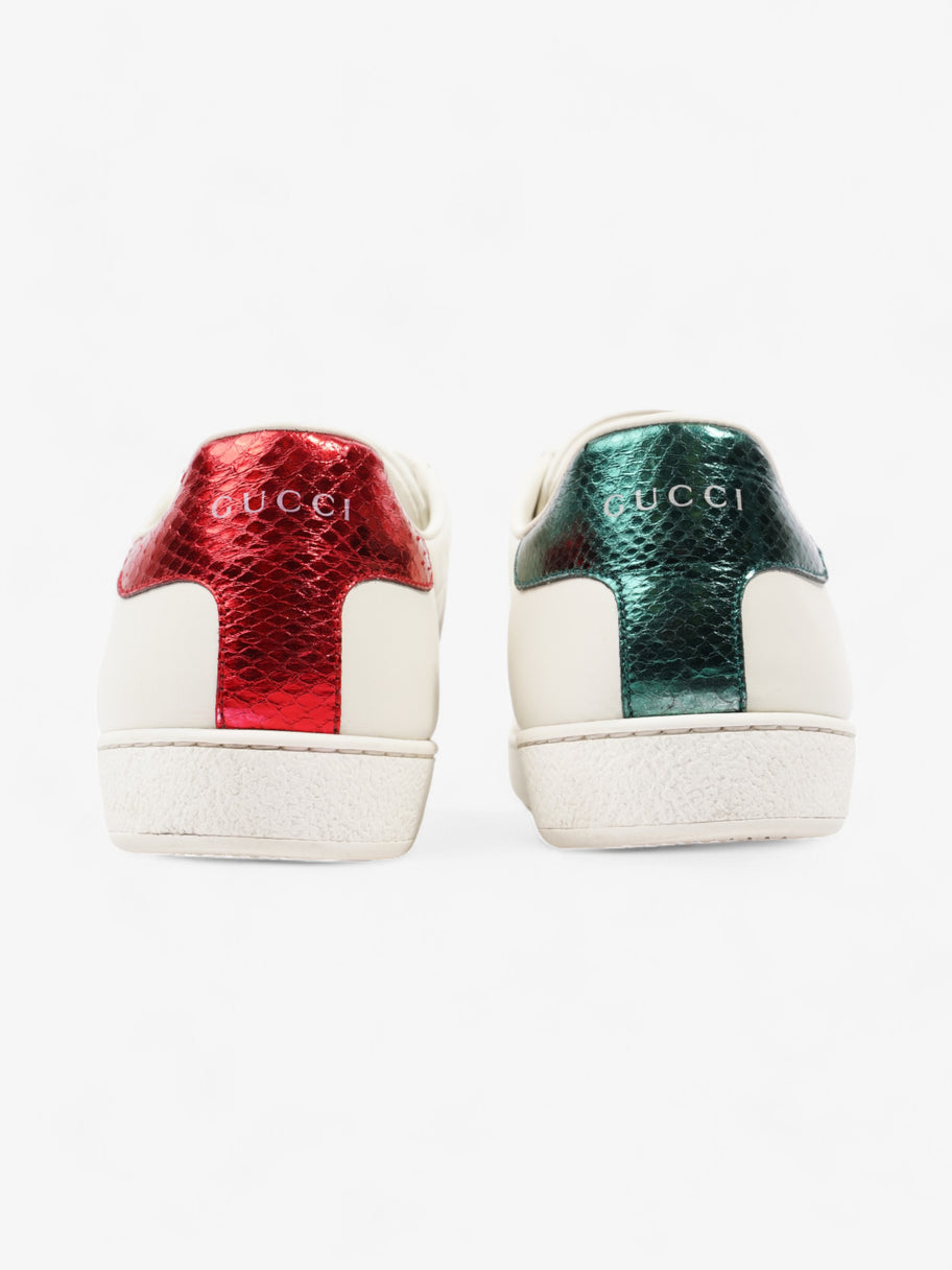 Gucci Ace Embroidered Bee White / Red / Green Leather EU 40 UK 7 Image 6