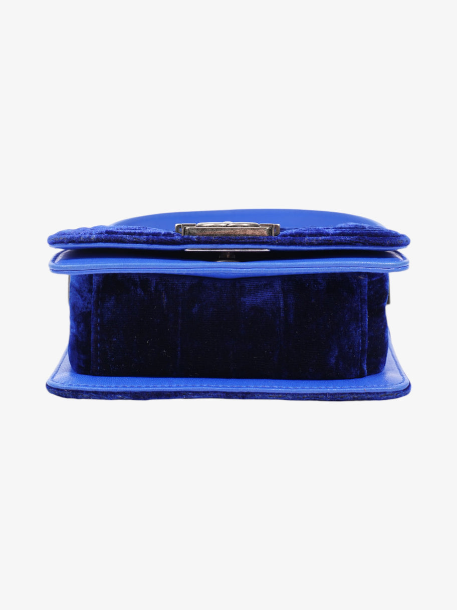 Chanel Boy Bag Royal Blue Velvet Mini Image 6