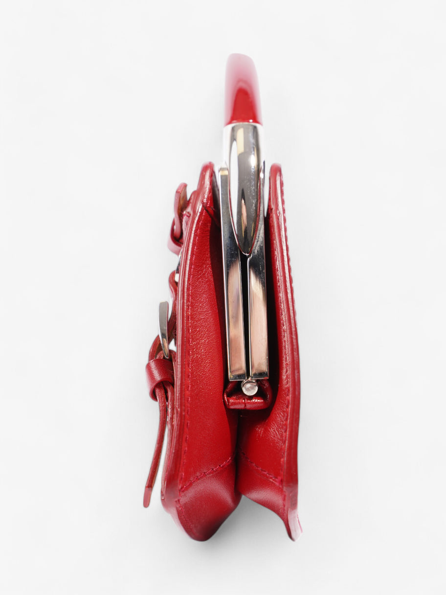 Christian Dior Bondage Clutch Red Calfskin Leather Image 3