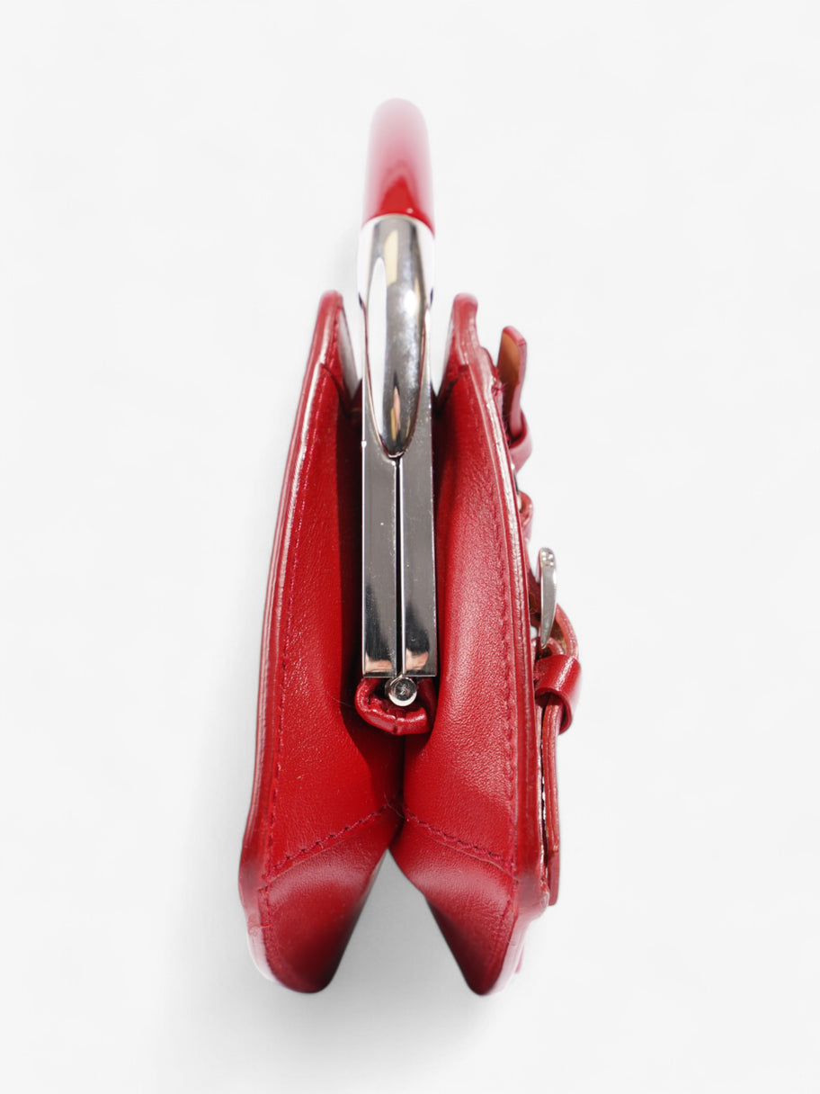 Christian Dior Bondage Clutch Red Calfskin Leather Image 5