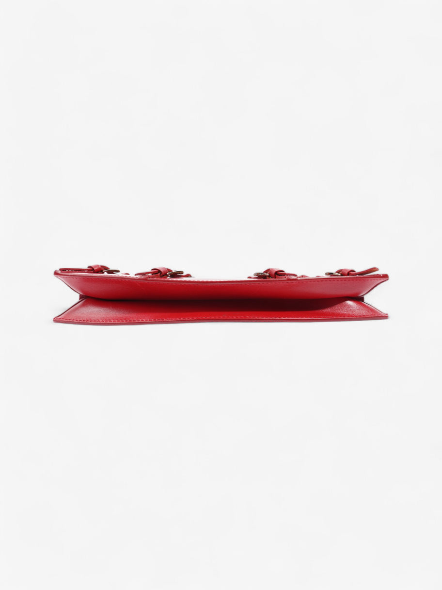 Christian Dior Bondage Clutch Red Calfskin Leather Image 6