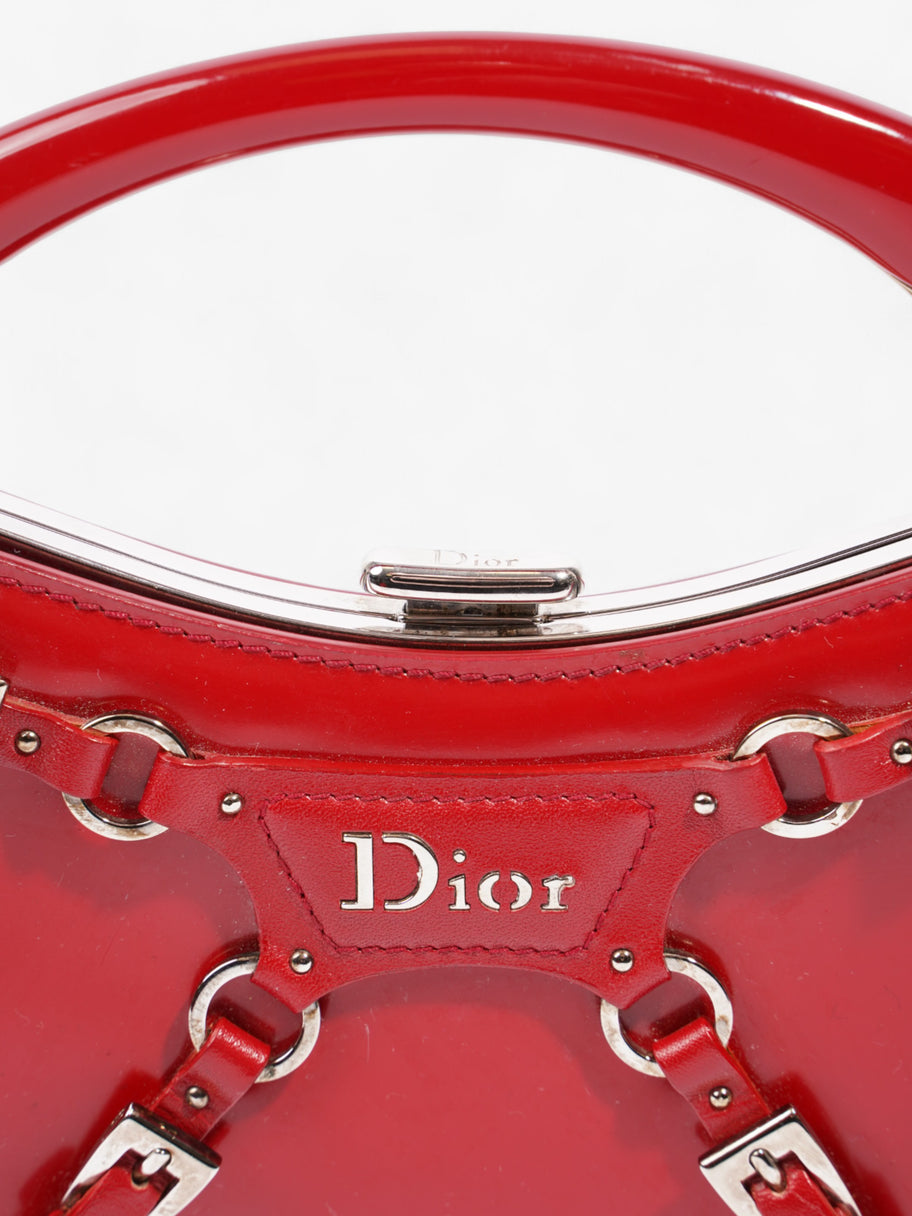 Christian Dior Bondage Clutch Red Calfskin Leather Image 7