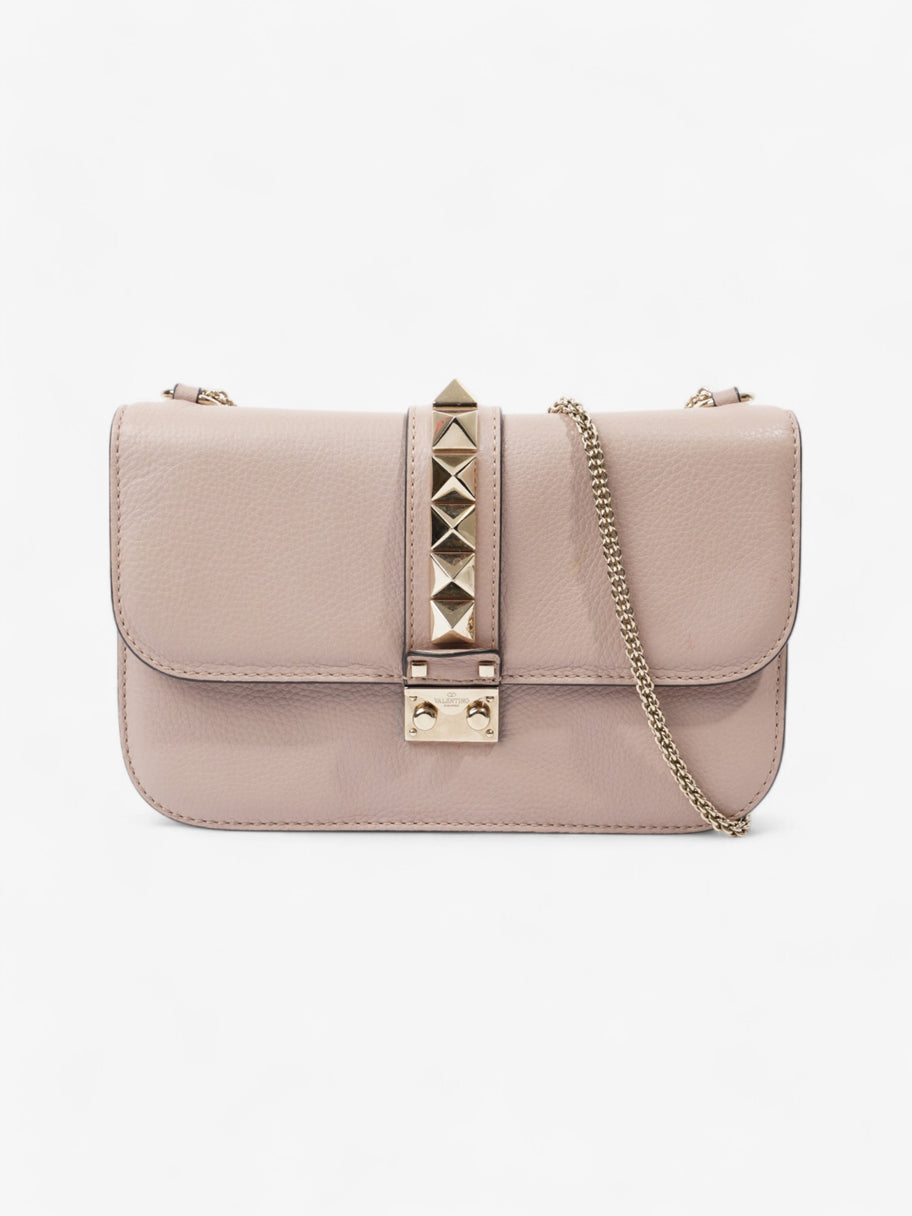 Valentino Glam Lock Old Rose Leather Medium Image 1